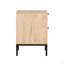 Ensemble de 2 tables de chevet rectangulaires en rotin avec tiroir 2