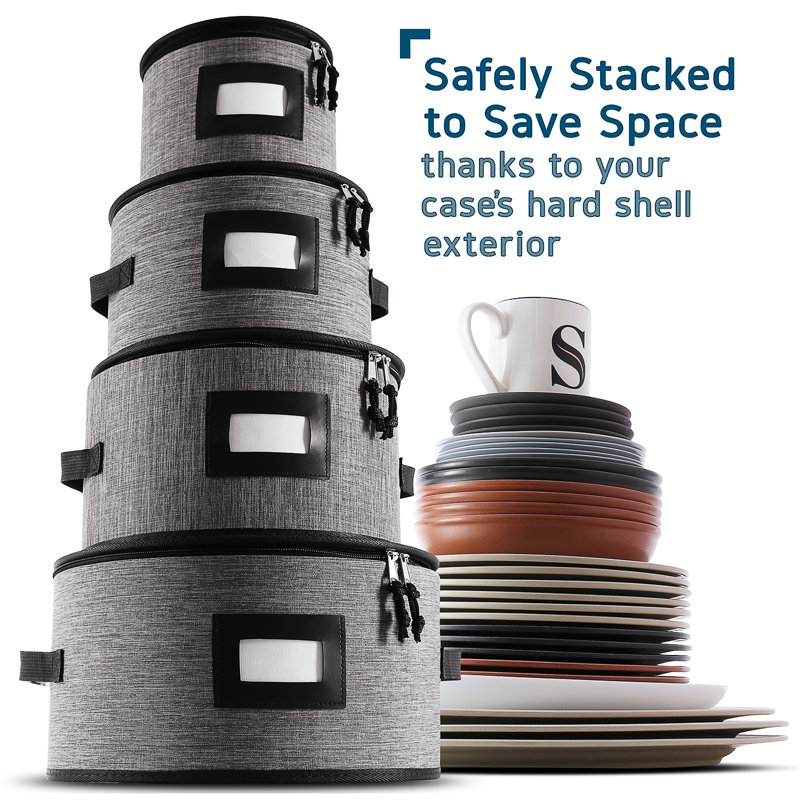 5-Piece Hard Shell Dinnerware Storage Set