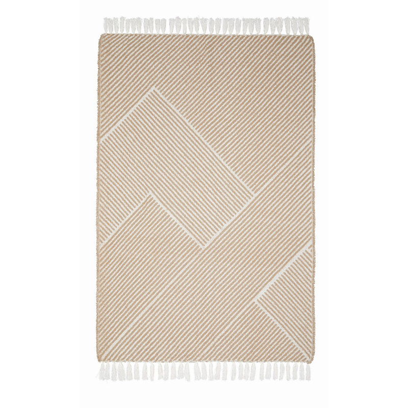 Brooklyn Loom Diagonal Chenille Stripe 50x70 Throw, Taupe