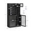 Coffee Wine Bar Cabinet with Power Outlet, Pamplona 72" Rustic Liquor Cabinet, Tall Buffet Cabinet with storage, Kitchen Pantry Cupboard-645457354