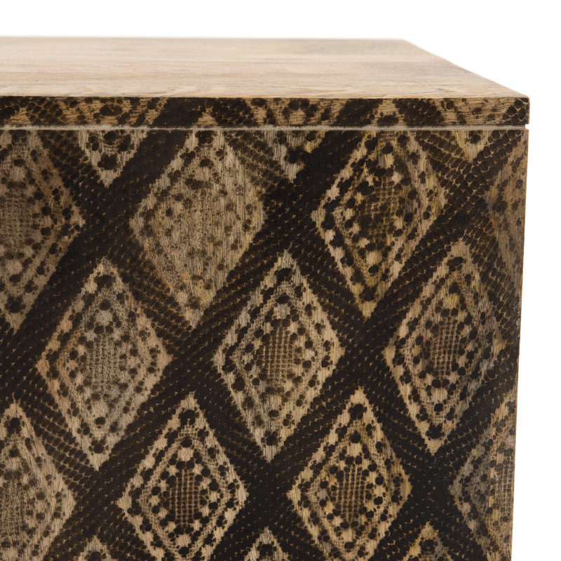 Eawood Solid Wood Accent Stool