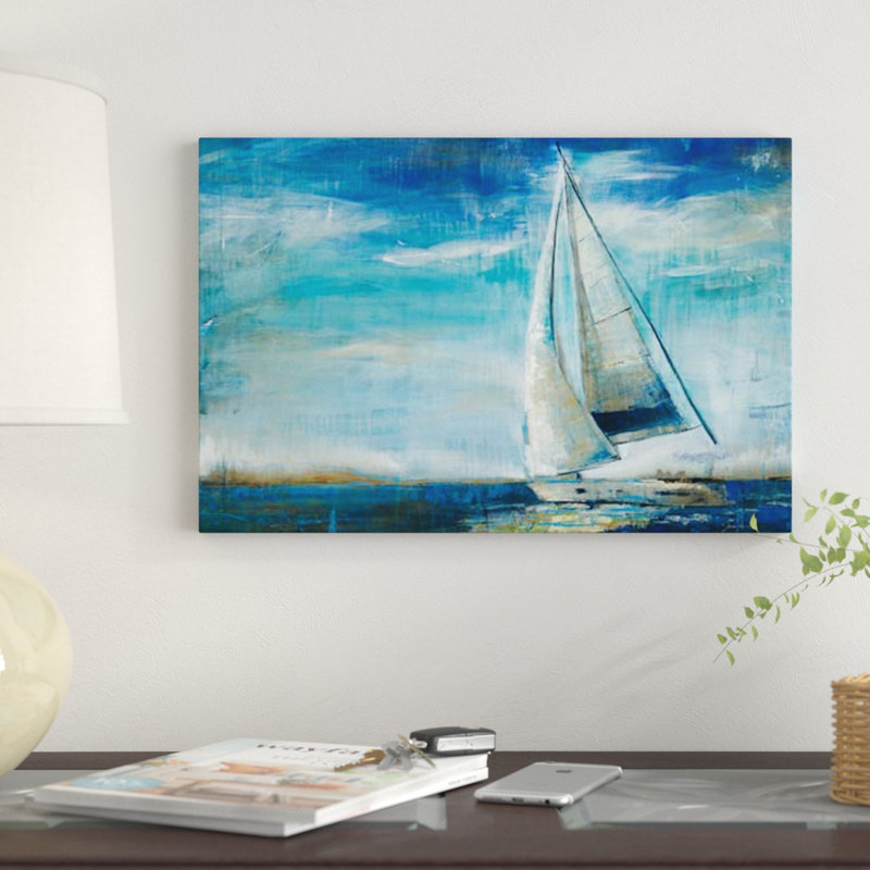 « voile away », impression sur toile, H 8 po x l 12 po x P 0,75 po, Pas de tapis, Toile tendue
