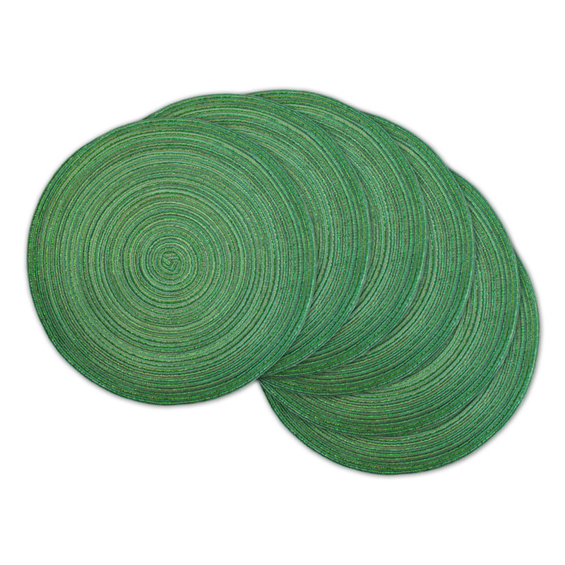 Ensemble de napperons 6 pièces, Vert scintillant