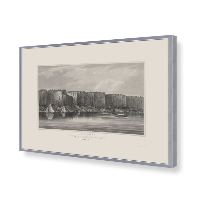 «Yonkers Palisades Hill BW» par Deny Designs, reproduction d'art, 24 x 36, Argent argent, Impression encadrée