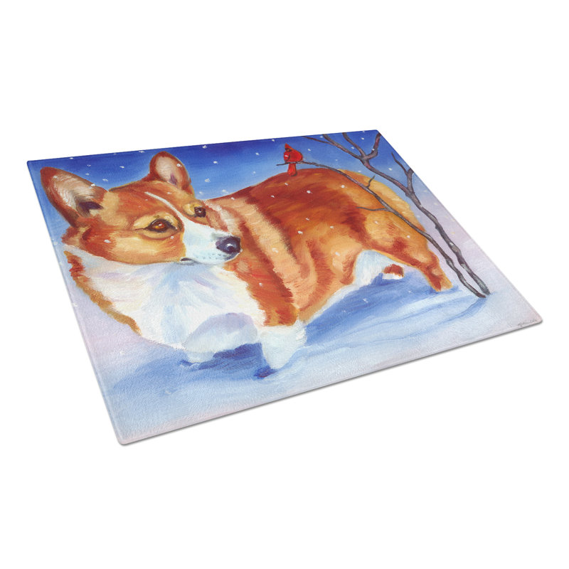 Planche à découper en verre trempé corgi en verre trempé caroline