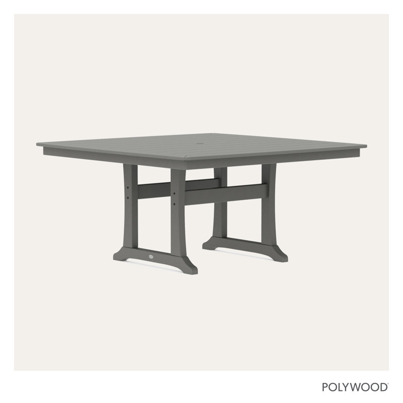 Nautical Trestle 59" Dining Table, Slate Gray