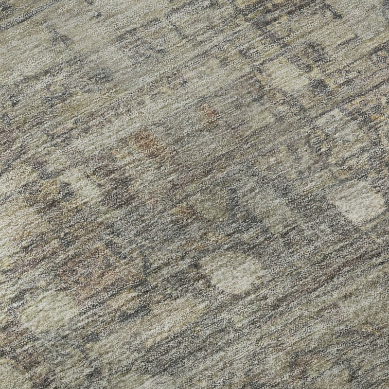 Premium Machine Washable Ponce AMF1768 Geometric Rug, Round 8'