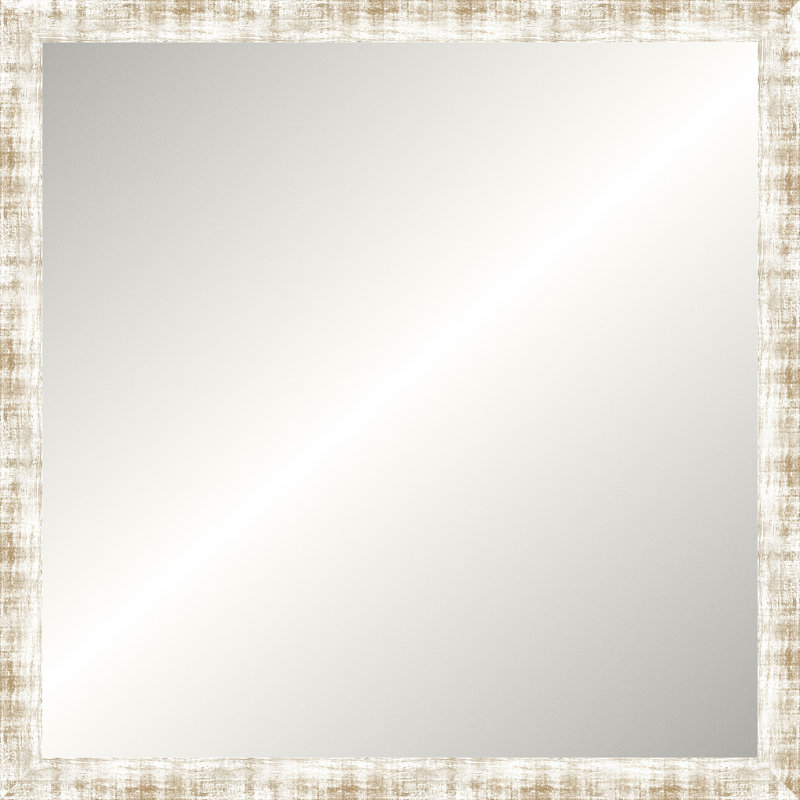 Faded White Legacy Mirror, Medium Square