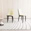 De 2 chaises de cuisine, cuir PU luxueux, pieds en métal noir pour une cuisson confortable (beige et coussins moelleux, confort-444628059-445060366