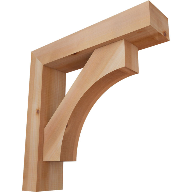 Support Westlake Block avec support décalé, 24 x 24, Cèdre rouge occidental de l 5 1/2 po (lisse)