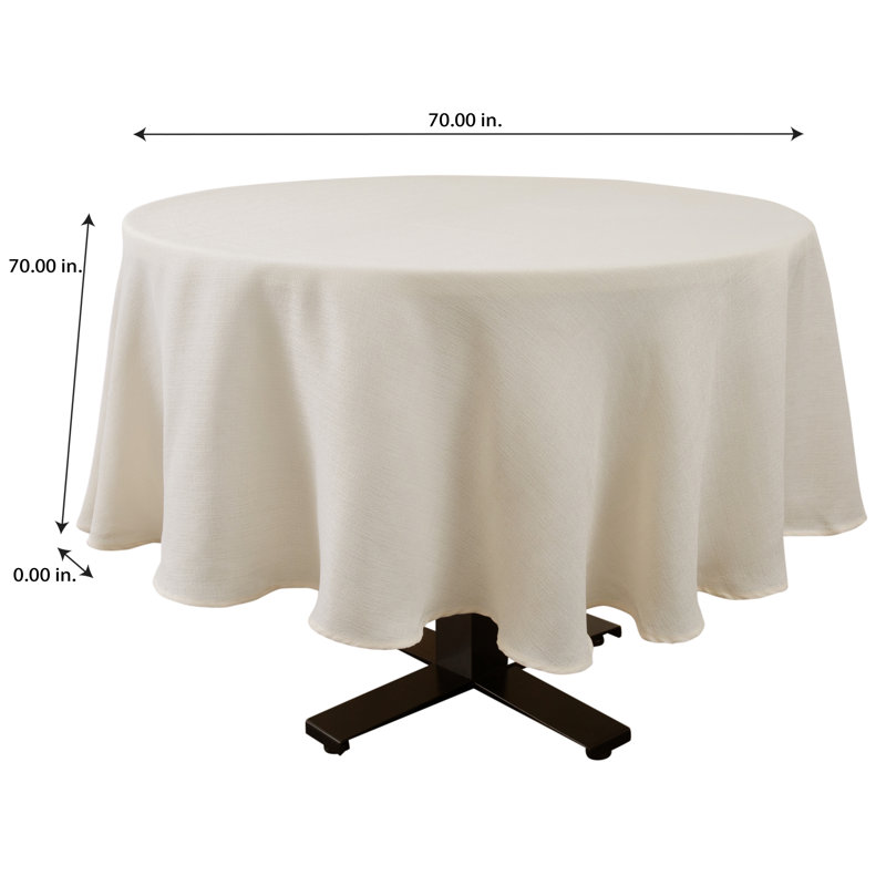 Tyia Round Polyester Tablecloth, Cashmere