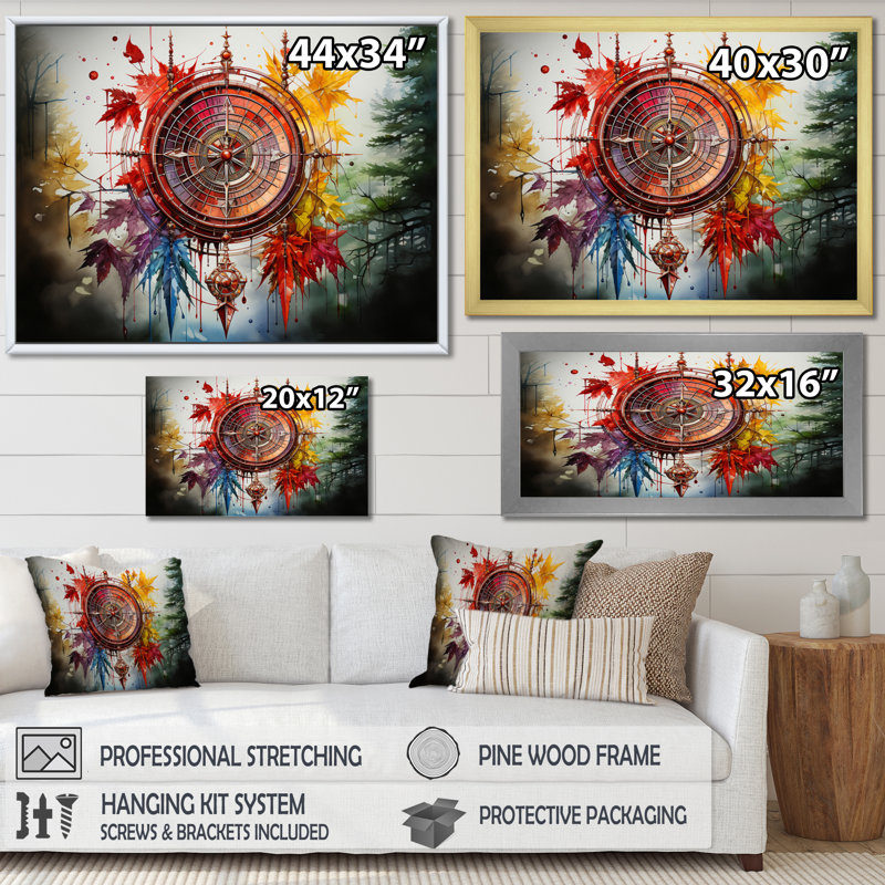 Native Art Sacred Medecine, reproduction d'art sur toile, Toile tendue, H 24 po x l 32 po x P 1 po