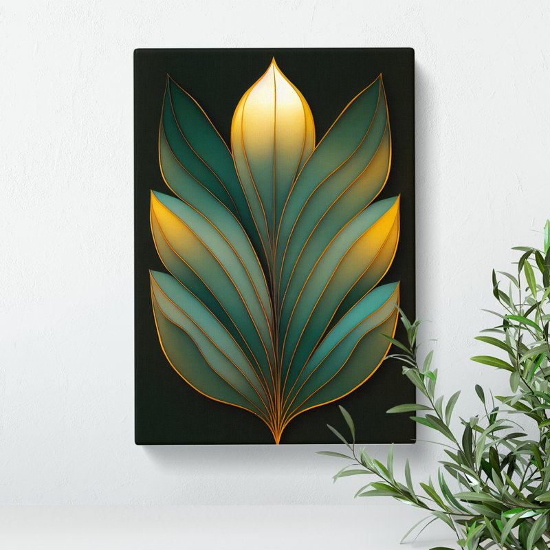 An Exceptional Leaf - Wall Art, 50cm H x 35cm W x 3cm D, Wrapped Canvas