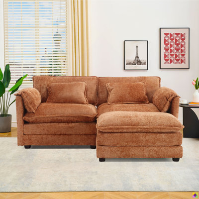 Eugenijus 76.77"W Modular Chenille RAF LAF Sectional
