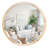 Round Wood Mirror,39 inch Circle Wooden Natural Large Farmhouse Vanity Boho Decor Wall Mirror for Bathroom Bedroom Living Room Hallway-1026184942