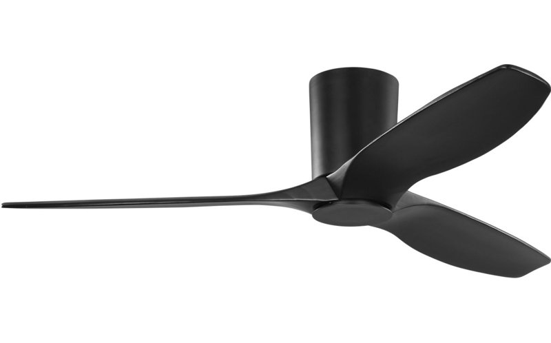 Seyra Smart Hugger LED Ceiling Fan, Midnight Black, Midnight Black, 52" Wide