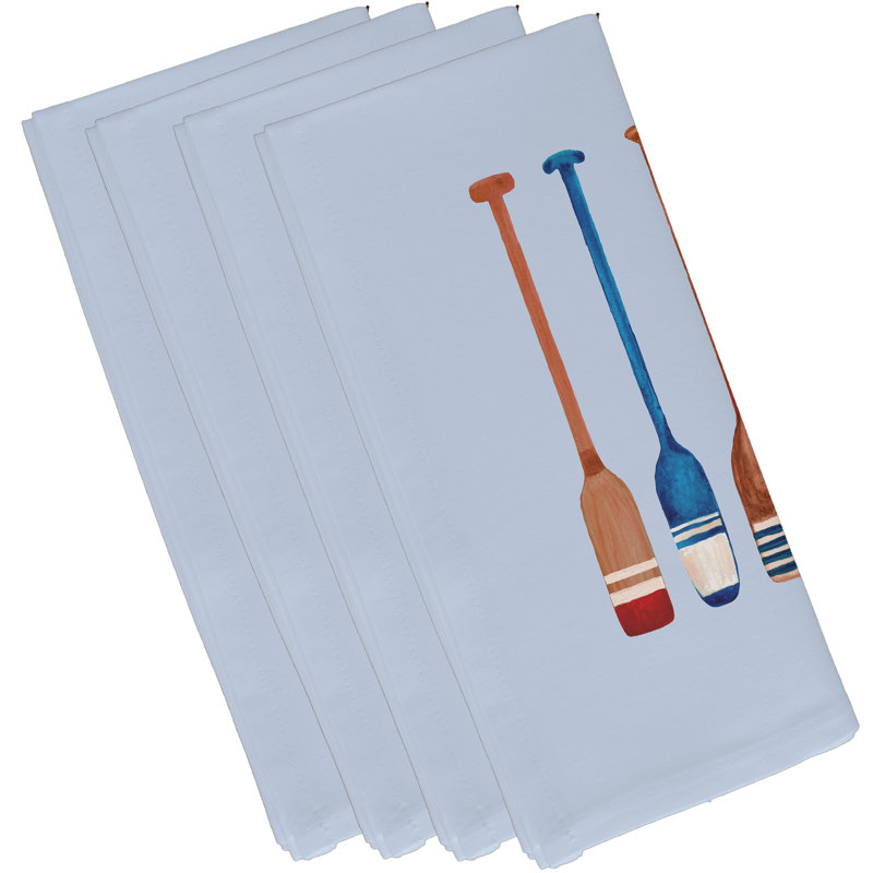 Aksel Polyester Nautical Square Napkin, Purple