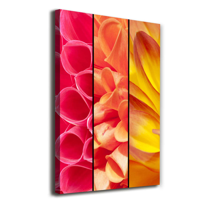 Colourful Flowers - Wrapped Canvas Print