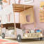 Chambre d'enfant fantaisiste en bois massif