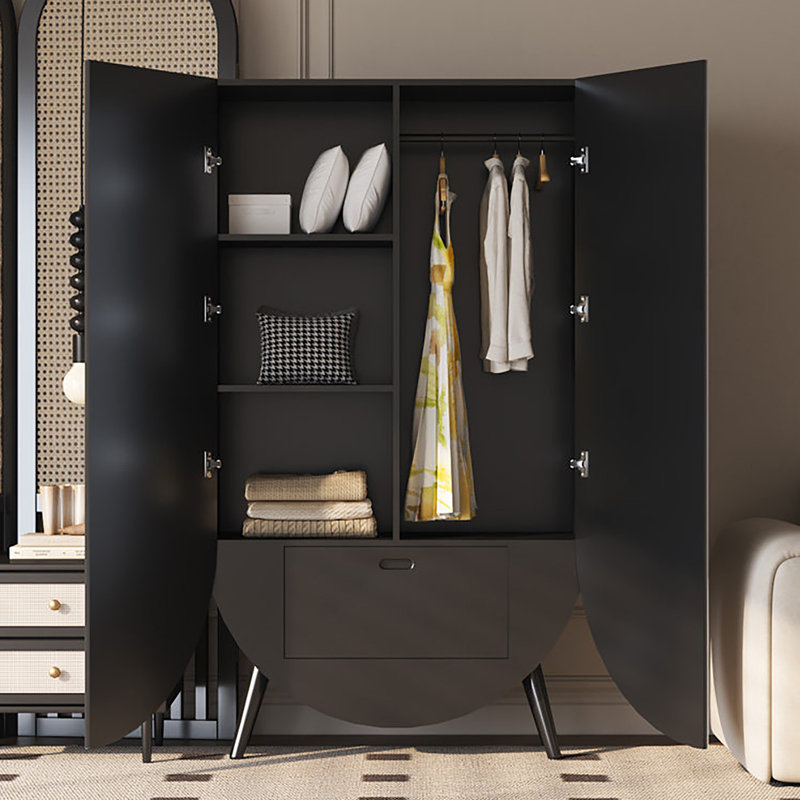 Garde-robe de chambre à coucher à portes doubles