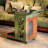 Green Vintage Solid Ash Rolling Coffee Cart