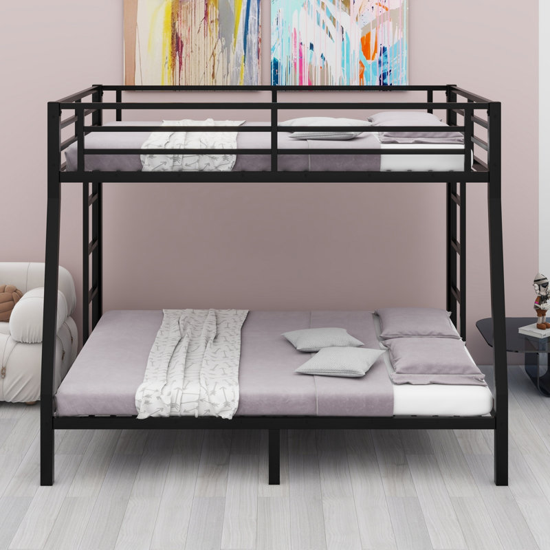 Metal Bunk Bed For Teens And Adults, Full XL over Queen