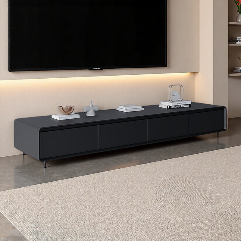 Meuble télé avec rangement Modern Modern, H 17,71 po x L 94,48 po x l 15,74 po, Noir