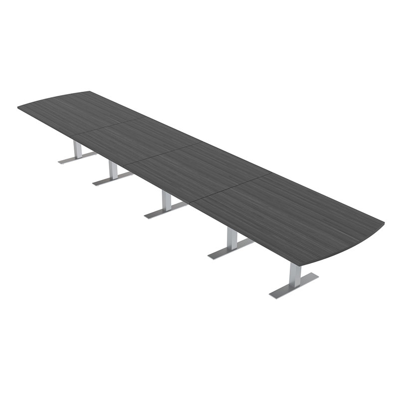 Table de conférence Pavert Arc, Nuit asiatique, Argent argent, L 96 po x l 48 po