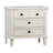 Mykonos 3-Drawer Solid Wood Nightstand in White