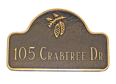 Enseigne d’adresse pour pelouse sur 1 ligne