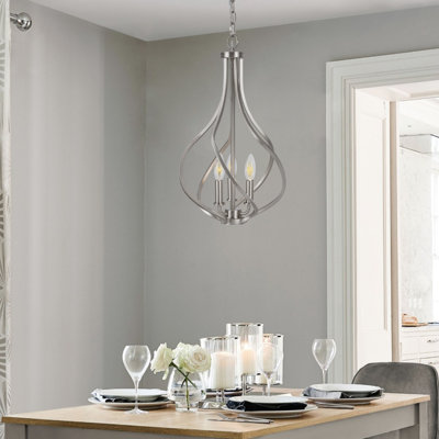 Lustre 3 lumières façon bougie Alloy Ribbons