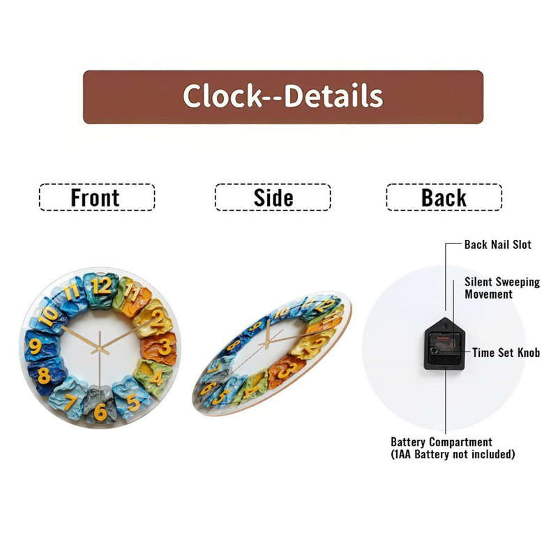 Horloge murale 12 po