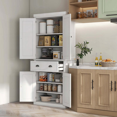 Grand garde-manger avec tiroir et tablettes réglables