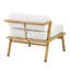 Fauteuil club d'extérieur en fer avec coussins blanc cassé La Fiora