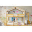 Lit superposé en bois avec tente-926812977