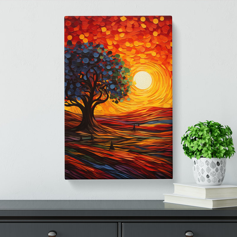 Sunset Orphism No.4 - No Frame Print, 50cm H x 35cm W x 3cm D