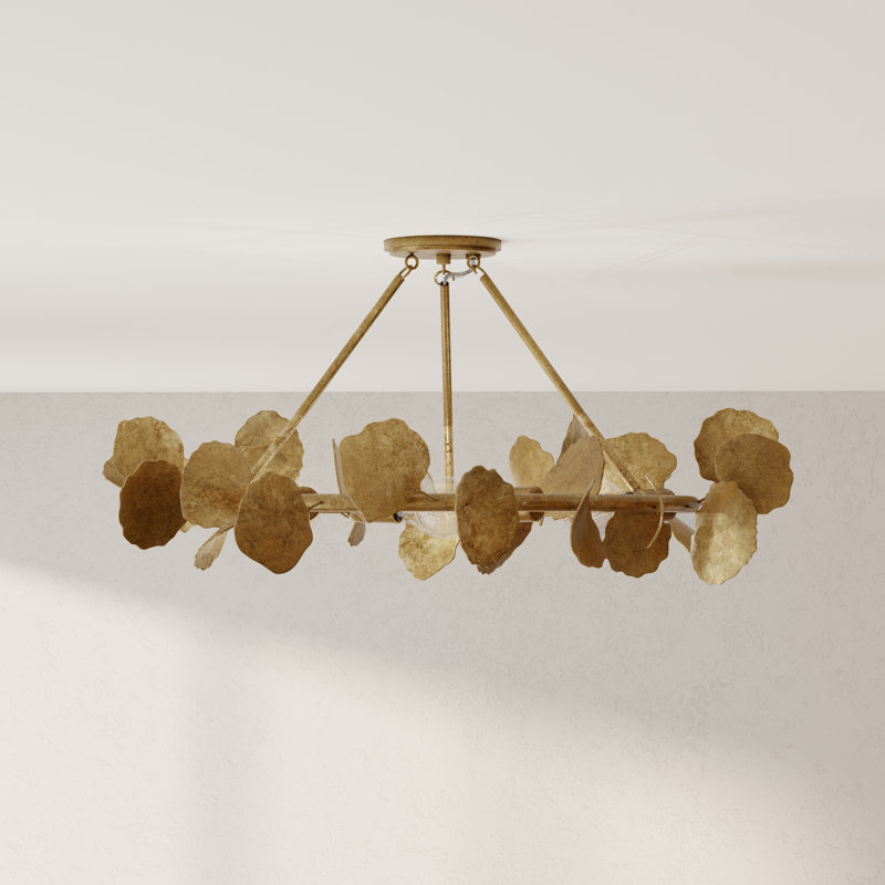Belpre Semi-Flush Mount Light, Gold Ombre