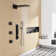 Herathena 3 Functions Digital Display 22" Shower System with 3 Body Jets and Rough-in Valve