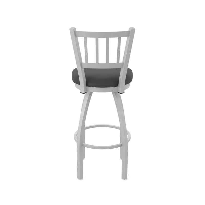 Tabouret pivotant 810 Contessa, Vinyle - fer Canter, Nickel anodisé, Très grand (siège d'une hauteur de 36 po)