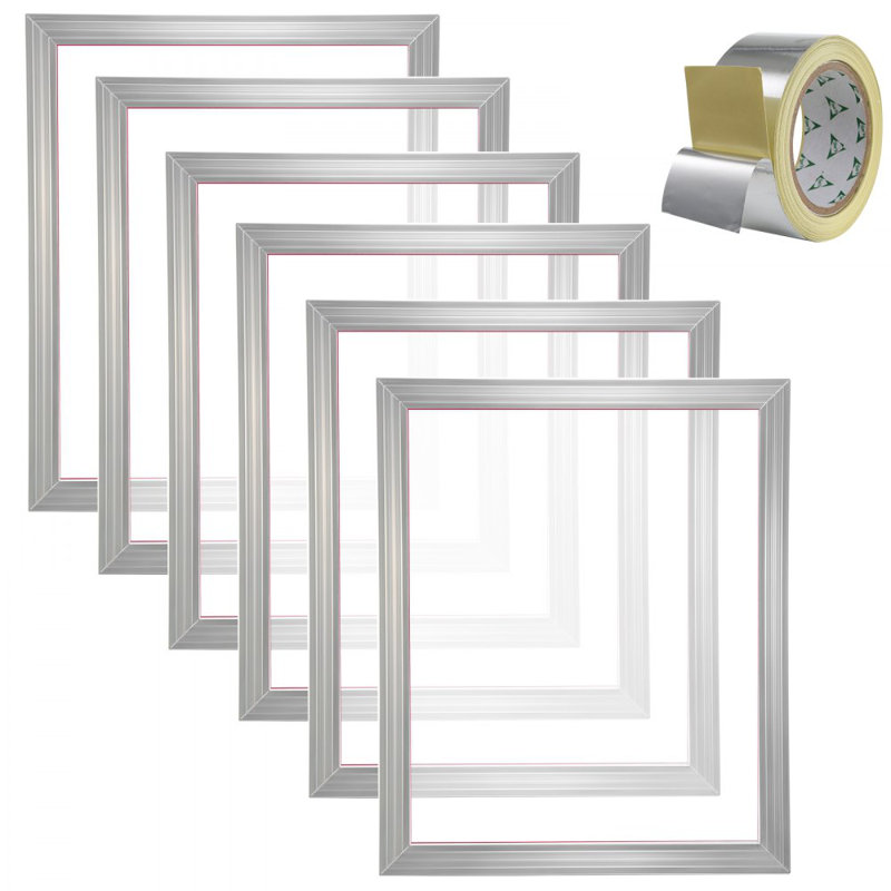 Trousse de sérigraphie, cadres de sérigraphie en aluminium, cadre de sérigraphie 20 po x 24 po avec filet de protection de 304 points, filet de nylon haute tension et ruban d'étanchéité pour l'impression de t-shirts