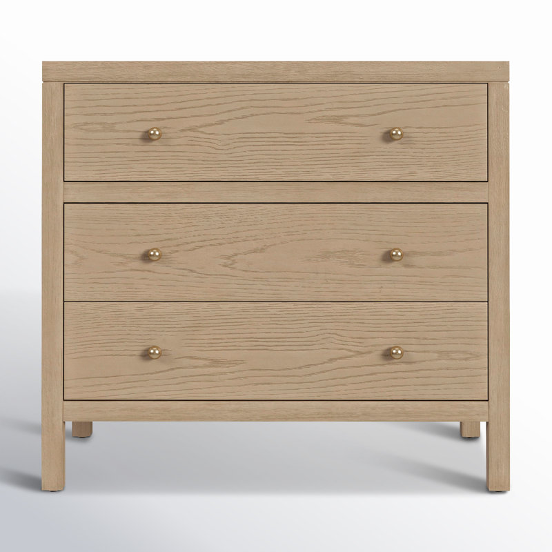 Nora 3-Drawer Chest, Light Oak