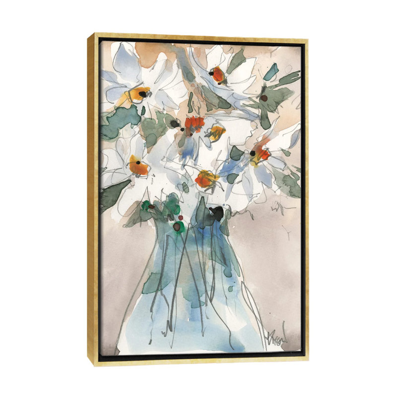 «Daisy Point of View II», reproduction d'art sur toile encadrée, H 48 po x l 32 po, Toile à cadre flottant sans passe-partout