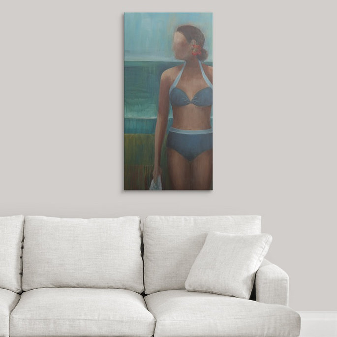 «Martz Morning Swim» par Terri Burris, reproduction d'art, H 30 po x l 15 po x P 1,5 po, Toile