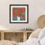 «Abstract Orange Flowers» par Elena Ray, impression sur bois encadrée-1230857078-1230857057
