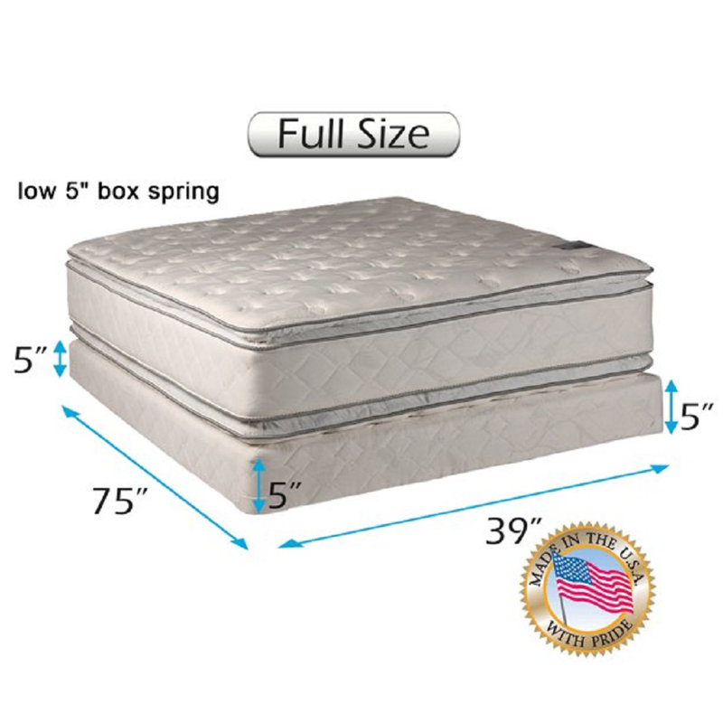 Alwyn Home Suzie 12'' Medium Innerspring Mattress and Box Spring, Full / Double