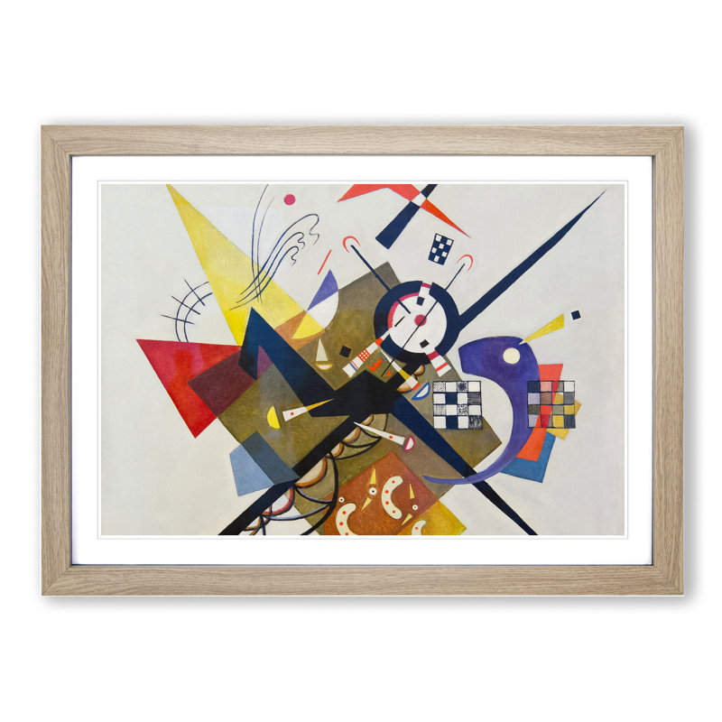 On White Ii by Wassily Kandinsky - Framed Print, 36cm H x 48cm W x 2cm D, Oak Framed