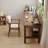 Nut-brown Rectangular Solid Wood desk-521438038