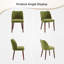 Ensemble de 6 chaises de salle à manger style Mid-Century rembourrées avec pieds en bois, chaises de cuisine avec structure en bois franc-210377386
