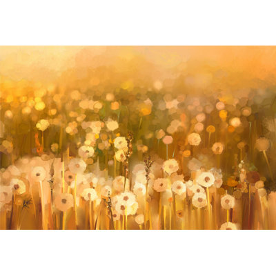 Huile sur toile - Fleurs de camomille par Nongkran_Ch - Peinture sur toile tendue