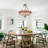 20" 5 - Lights Dimmable Tiffany Stained Glass Chandelier